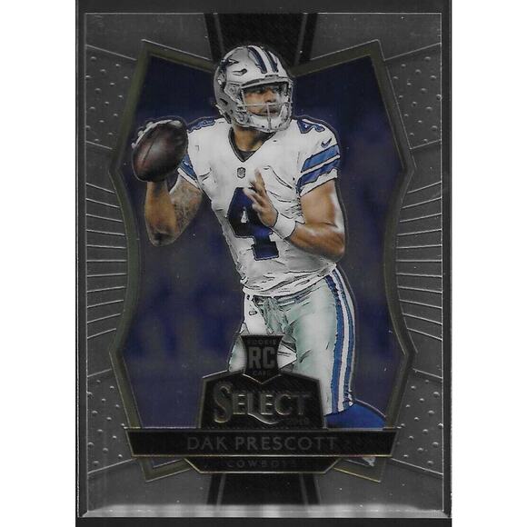 DAK PRESCOTT 2016 PANINI SELECT #185 COWBOYS BASE ROOKIE CARD RC BD1024 - Picture 1 of 2